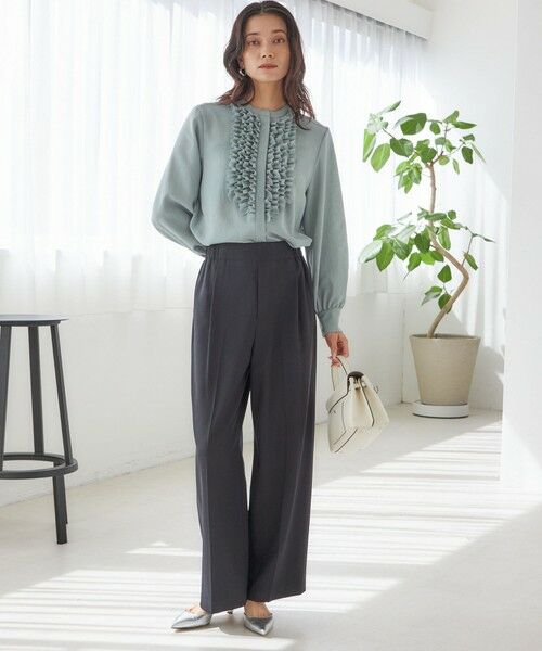 SHIPS / シップス シャツ・ブラウス | 〈洗濯機可能〉ポリエステル カルゼ フリル ブラウス | 詳細29