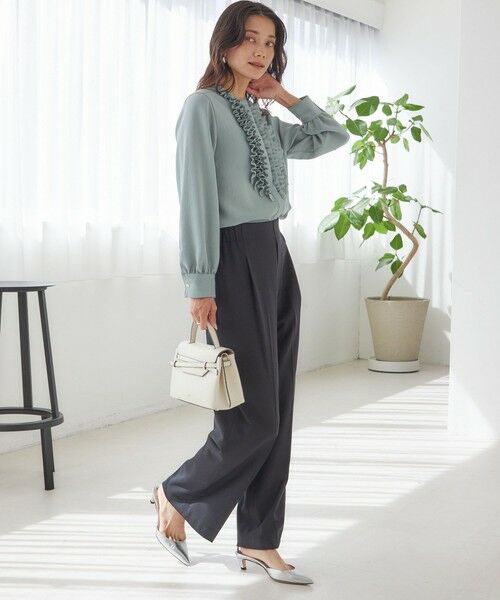 SHIPS / シップス シャツ・ブラウス | 〈洗濯機可能〉ポリエステル カルゼ フリル ブラウス | 詳細30