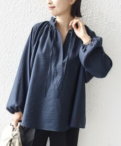 SHIPS / シップス シャツ・ブラウス | 〈手洗い可能〉シアー タンブラー リボン デザイン ロング スリーブ ブラウス