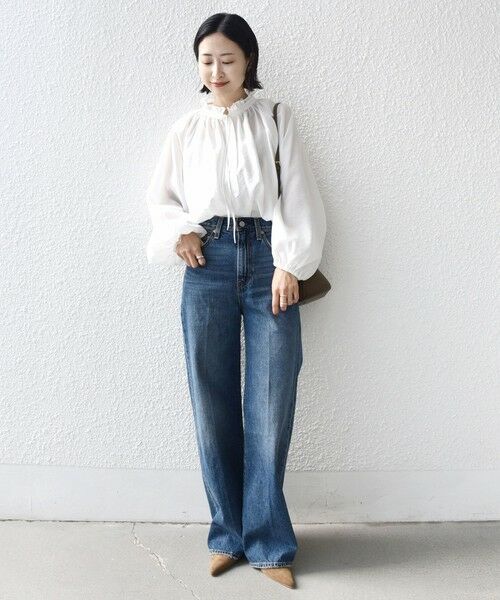 SHIPS / シップス シャツ・ブラウス | 《一部追加予約》〈手洗い可能〉シアー タンブラー リボン デザイン 長袖 ブラウス | 詳細1