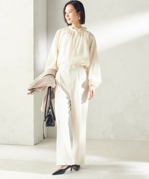 SHIPS / シップス シャツ・ブラウス | 《一部追加予約》〈手洗い可能〉シアー タンブラー リボン デザイン 長袖 ブラウス | 詳細8