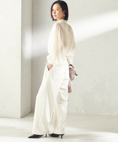 SHIPS / シップス シャツ・ブラウス | 《一部追加予約》〈手洗い可能〉シアー タンブラー リボン デザイン 長袖 ブラウス | 詳細10