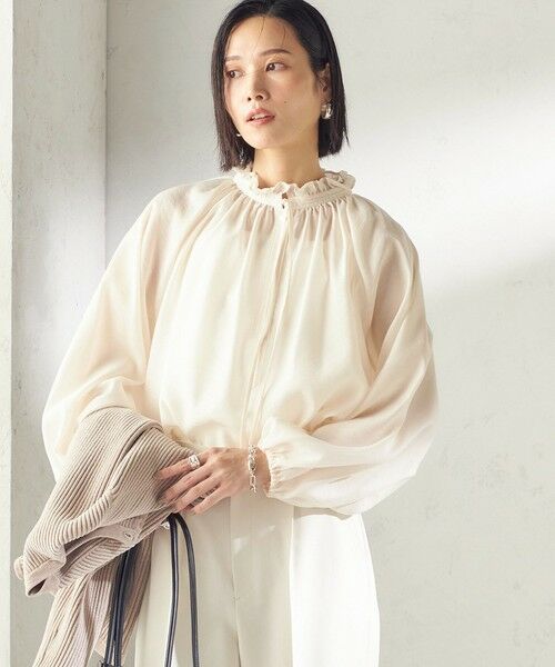 SHIPS / シップス シャツ・ブラウス | 《一部追加予約》〈手洗い可能〉シアー タンブラー リボン デザイン 長袖 ブラウス | 詳細11