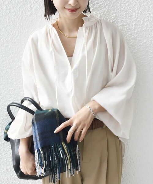 SHIPS / シップス シャツ・ブラウス | 《一部追加予約》〈手洗い可能〉シアー タンブラー リボン デザイン 長袖 ブラウス | 詳細19