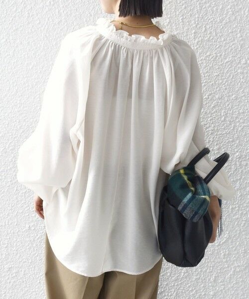 SHIPS / シップス シャツ・ブラウス | 《一部追加予約》〈手洗い可能〉シアー タンブラー リボン デザイン 長袖 ブラウス | 詳細20