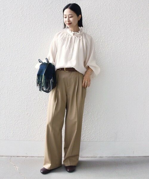 SHIPS / シップス シャツ・ブラウス | 《一部追加予約》〈手洗い可能〉シアー タンブラー リボン デザイン 長袖 ブラウス | 詳細23