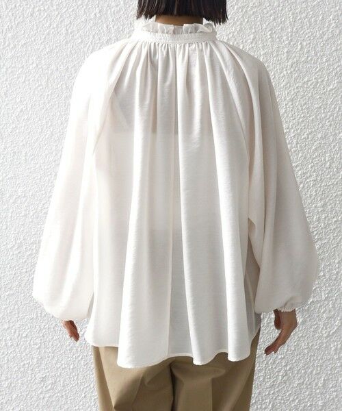 SHIPS / シップス シャツ・ブラウス | 《一部追加予約》〈手洗い可能〉シアー タンブラー リボン デザイン 長袖 ブラウス | 詳細30