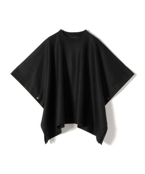 SHIPS for women/シップスウィメン 【SHIPS別注】Nell:ウール ジャージー ポンチョ ブラック ONE SIZE