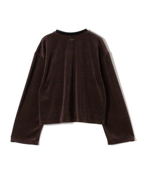 SHIPS / シップス カットソー（半袖以外） | 〈手洗い可能〉コットン ポリエステル ベロア ワイド スリーブ ボーダー | 詳細10