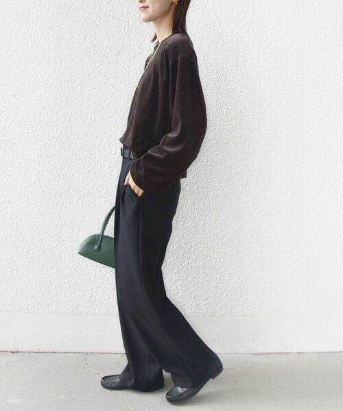 SHIPS / シップス カットソー（半袖以外） | 〈手洗い可能〉コットン ポリエステル ベロア ワイド スリーブ ボーダー | 詳細2