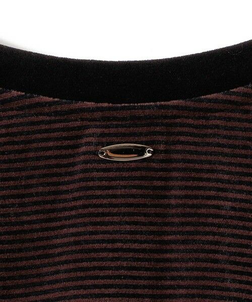 SHIPS / シップス カットソー（半袖以外） | 〈手洗い可能〉コットン ポリエステル ベロア ワイド スリーブ ボーダー | 詳細13