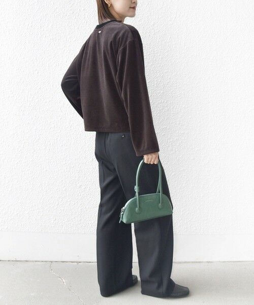 SHIPS / シップス カットソー（半袖以外） | 〈手洗い可能〉コットン ポリエステル ベロア ワイド スリーブ ボーダー | 詳細4