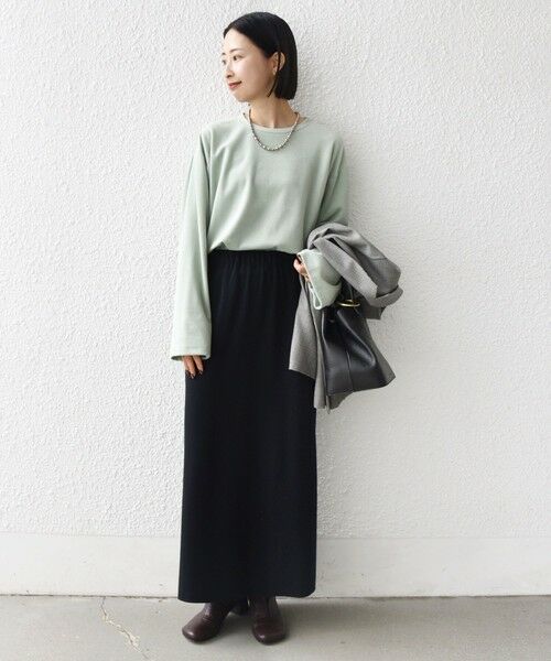 SHIPS / シップス カットソー(半袖以外) | 〈手洗い可能〉コットン ポリエステル ベロア ワイド スリーブ | 詳細15