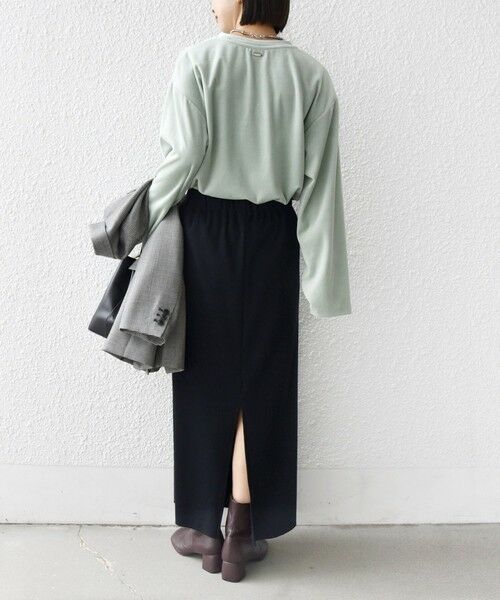 SHIPS / シップス カットソー(半袖以外) | 〈手洗い可能〉コットン ポリエステル ベロア ワイド スリーブ | 詳細16