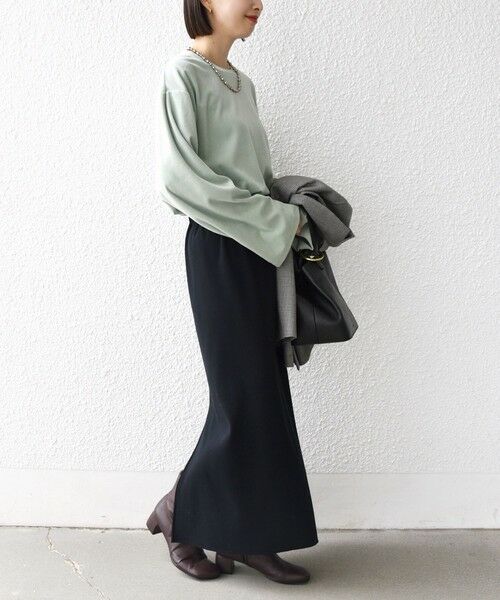 SHIPS / シップス カットソー(半袖以外) | 〈手洗い可能〉コットン ポリエステル ベロア ワイド スリーブ | 詳細17