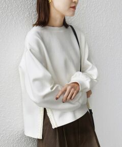 SHIPS / シップス Tシャツ | 【WEB限定】〈手洗い可能〉サイド スリット フリル ダンボール カットソー