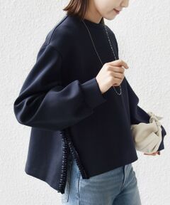 SHIPS / シップス Tシャツ | 【WEB限定】〈手洗い可能〉サイド スリット フリル ダンボール カットソー