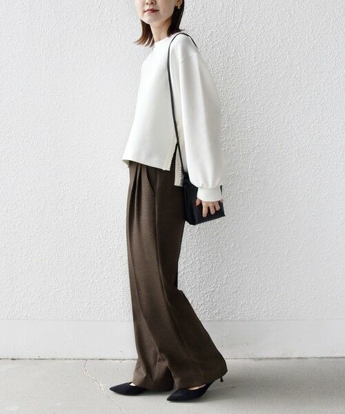 SHIPS / シップス Tシャツ | 【WEB限定】〈手洗い可能〉サイド スリット フリル ダンボール カットソー | 詳細2