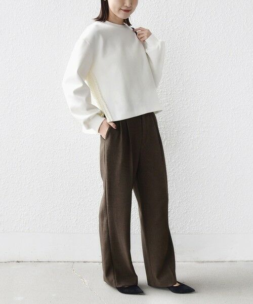 SHIPS / シップス Tシャツ | 【WEB限定】〈手洗い可能〉サイド スリット フリル ダンボール カットソー | 詳細4