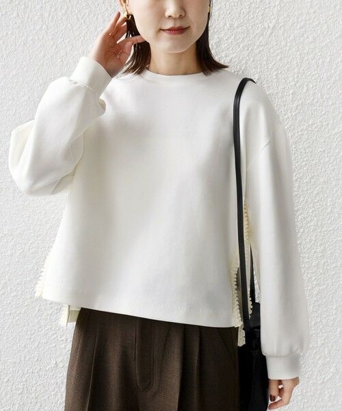 SHIPS / シップス Tシャツ | 【WEB限定】〈手洗い可能〉サイド スリット フリル ダンボール カットソー | 詳細5