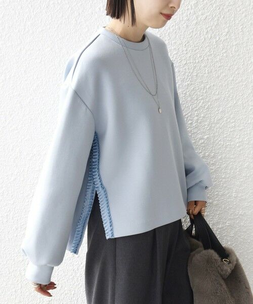 SHIPS / シップス Tシャツ | 【WEB限定】〈手洗い可能〉サイド スリット フリル ダンボール カットソー | 詳細23