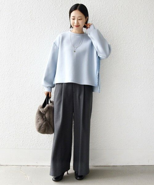 SHIPS / シップス Tシャツ | 【WEB限定】〈手洗い可能〉サイド スリット フリル ダンボール カットソー | 詳細24