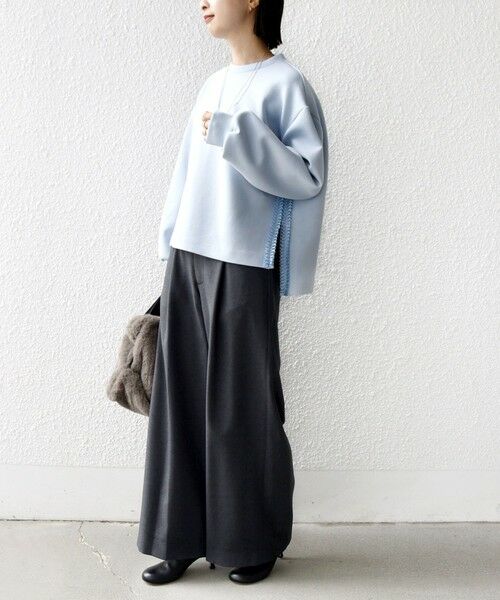 SHIPS / シップス Tシャツ | 【WEB限定】〈手洗い可能〉サイド スリット フリル ダンボール カットソー | 詳細25