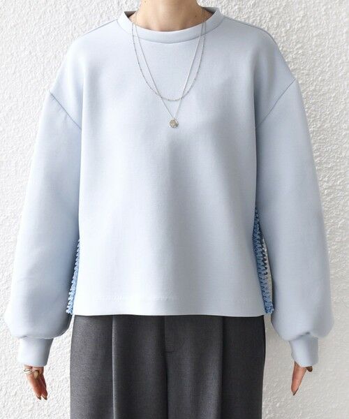 SHIPS / シップス Tシャツ | 【WEB限定】〈手洗い可能〉サイド スリット フリル ダンボール カットソー | 詳細30