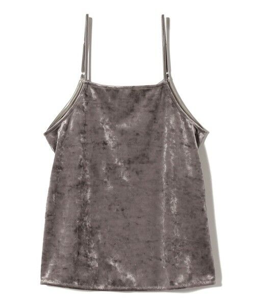 SHIPS / シップス キャミソール・チューブトップ | 〈手洗い可能〉スノー クラッシュ ポリエステル ベロア サイド スリット キャミ | 詳細12