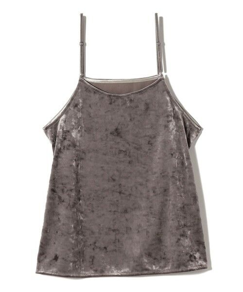 SHIPS / シップス キャミソール・チューブトップ | 〈手洗い可能〉スノー クラッシュ ポリエステル ベロア サイド スリット キャミ | 詳細13