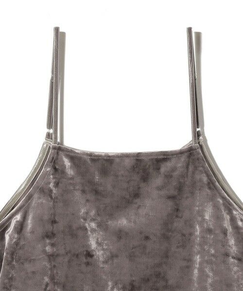 SHIPS / シップス キャミソール・チューブトップ | 〈手洗い可能〉スノー クラッシュ ポリエステル ベロア サイド スリット キャミ | 詳細14