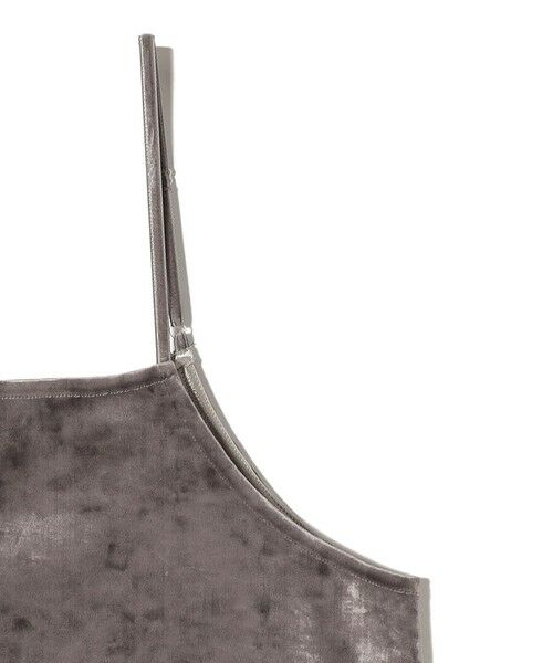 SHIPS / シップス キャミソール・チューブトップ | 〈手洗い可能〉スノー クラッシュ ポリエステル ベロア サイド スリット キャミ | 詳細15