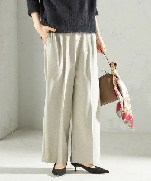 SHIPS / シップス その他パンツ | 〈手洗い可能〉メルティ ウォーム タック ワイド パンツ | 詳細8