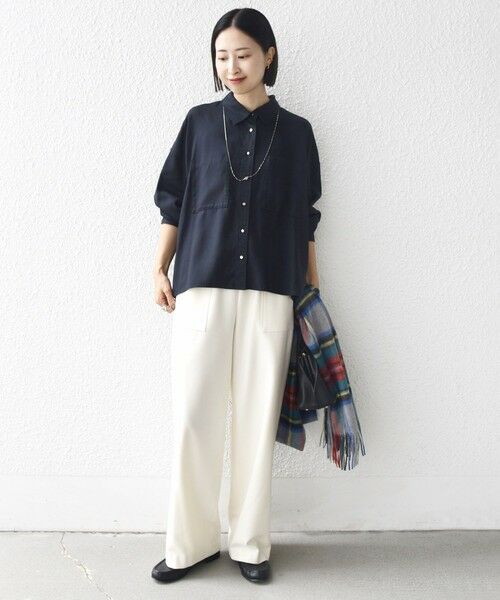 SHIPS / シップス その他パンツ | 〈手洗い可能〉両面起毛 ポケット デザイン ドロスト パンツ | 詳細1