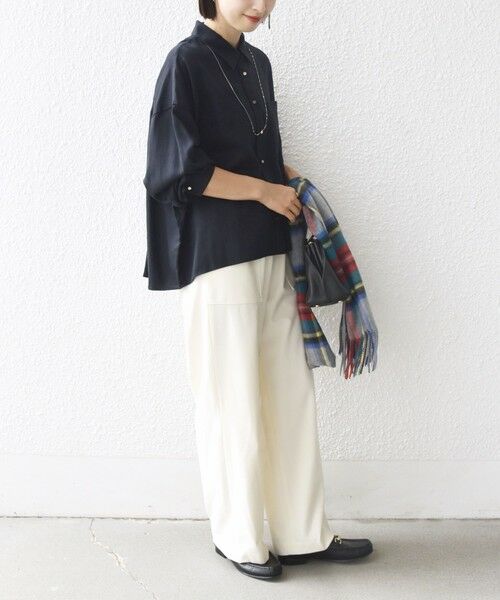 SHIPS / シップス その他パンツ | 〈手洗い可能〉両面起毛 ポケット デザイン ドロスト パンツ | 詳細4