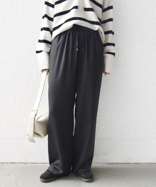 SHIPS / シップス その他パンツ | 《一部追加予約》〈手洗い可能〉サテン ドロスト パンツ | 詳細13