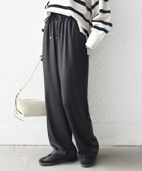 SHIPS / シップス その他パンツ | 《一部追加予約》〈手洗い可能〉サテン ドロスト パンツ | 詳細14