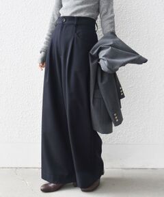 SHIPS / シップス その他パンツ | 〈洗濯機可能〉ウールライク ポケット デザイン ワイド パンツ