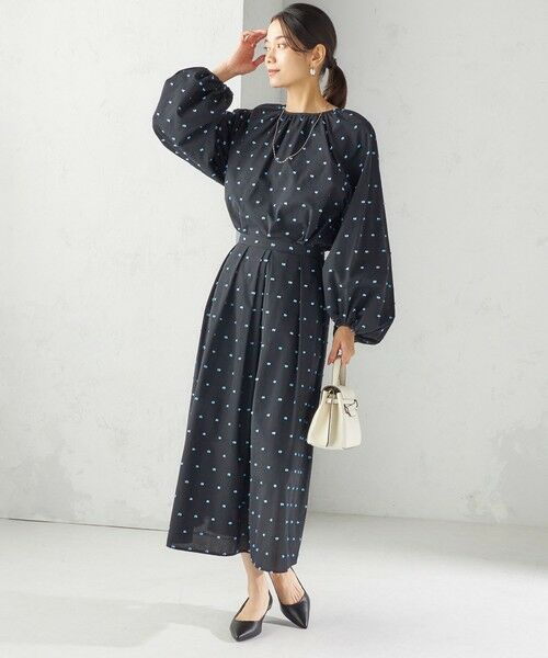 SHIPS / シップス ロング・マキシ丈スカート | 〈手洗い可能〉ポンポン ジャカード タック フレア スカート | 詳細2