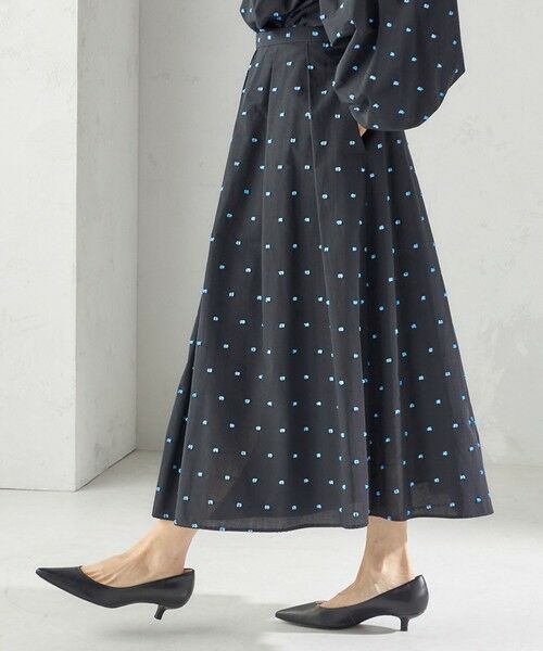 SHIPS / シップス ロング・マキシ丈スカート | 〈手洗い可能〉ポンポン ジャカード タック フレア スカート | 詳細5