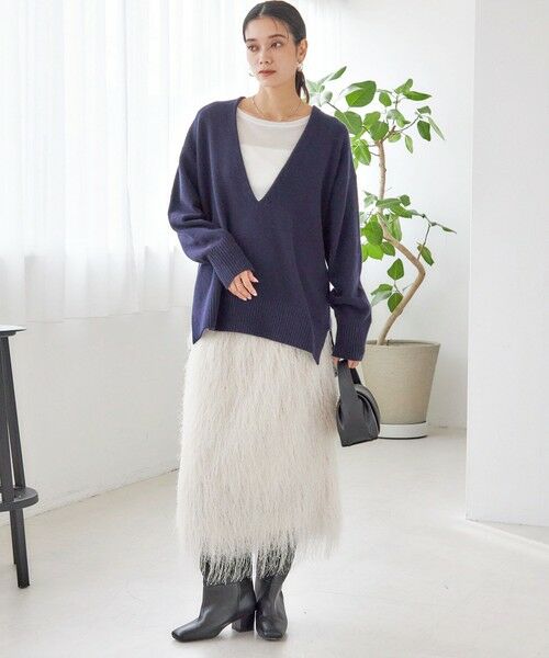 SHIPS / シップス ミニ・ひざ丈スカート | 〈手洗い可能〉フリンジ スカート | 詳細1