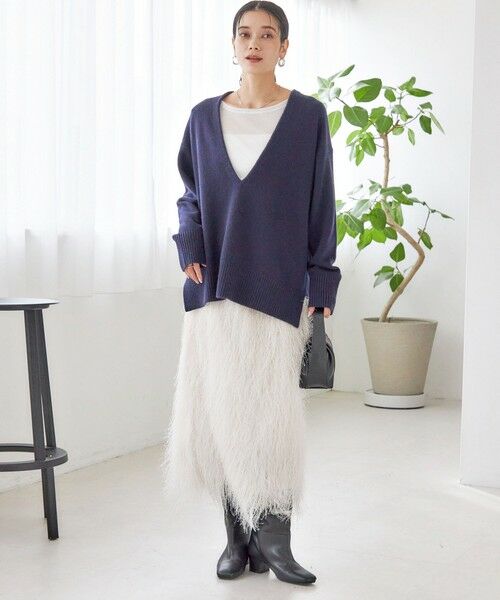 SHIPS / シップス ミニ・ひざ丈スカート | 〈手洗い可能〉フリンジ スカート | 詳細2