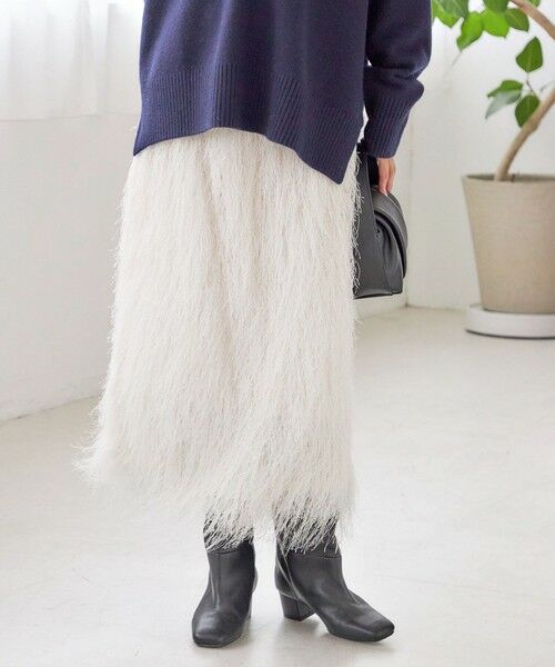 SHIPS / シップス ミニ・ひざ丈スカート | 〈手洗い可能〉フリンジ スカート | 詳細5