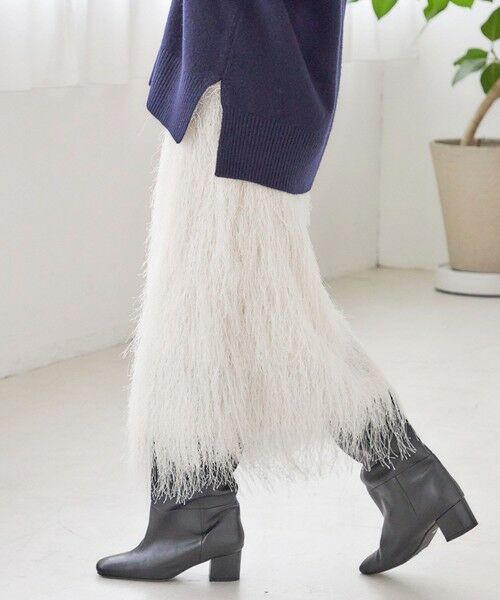 SHIPS / シップス ミニ・ひざ丈スカート | 〈手洗い可能〉フリンジ スカート | 詳細6