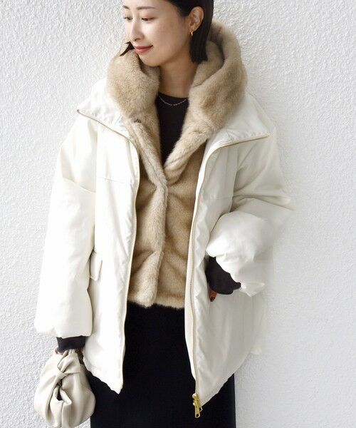 SHIPS / シップス ブルゾン | 【WEB限定】2WAY フェイクファー 中綿 ブルゾン | 詳細10