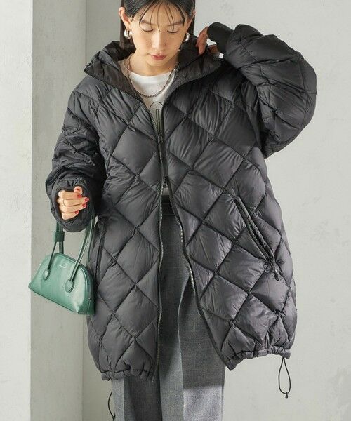 SHIPS for women/シップスウィメン 《予約》【SHIPS別注】Wai+ × TAION:〈手洗い可能〉ミディ ダウン コート ブラック SMALL SHIPS for women/シップスウィメン 《予約》【SHIPS別注】Wai+ × TAION:〈手洗い可能〉ミディ ダウン コート ブラック SMALL