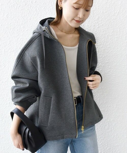 SHIPS / シップス パーカー | 【WEB限定】〈手洗い可能〉ダンボール ダブルジップ フーディー 2 | 詳細10