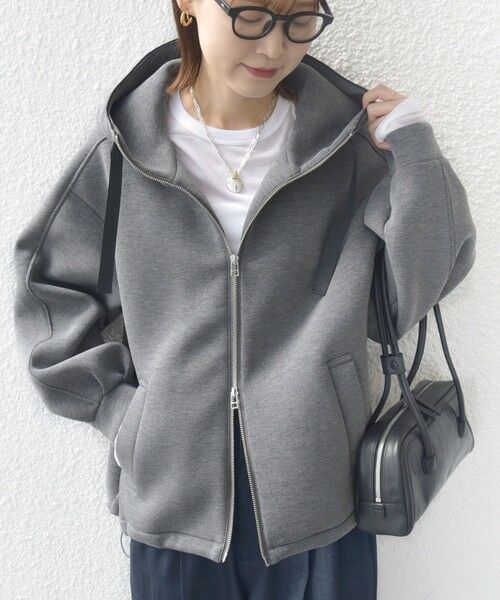 SHIPS / シップス パーカー | 【WEB限定】〈手洗い可能〉ダンボール ダブルジップ フーディー 3 | 詳細18