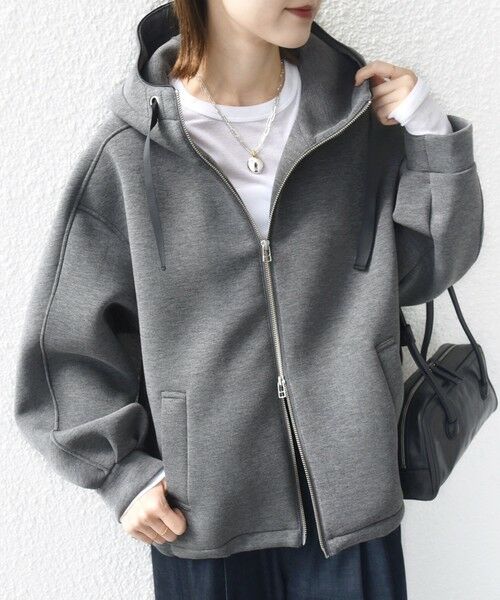 SHIPS / シップス パーカー | 【WEB限定】〈手洗い可能〉ダンボール ダブルジップ フーディー 3 | 詳細19