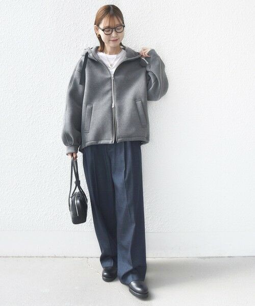 SHIPS / シップス パーカー | 【WEB限定】〈手洗い可能〉ダンボール ダブルジップ フーディー 3 | 詳細14